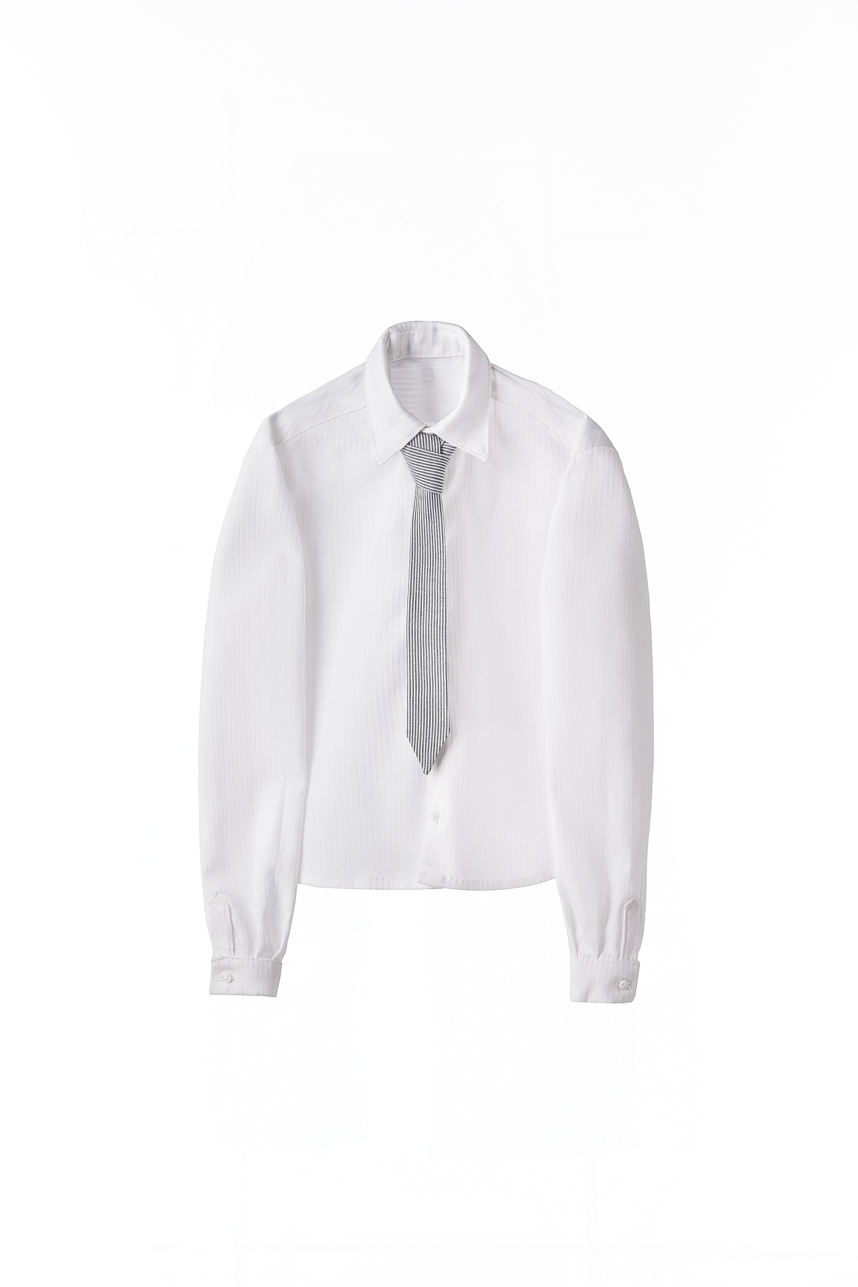 White Double Noir Shirt & Tie